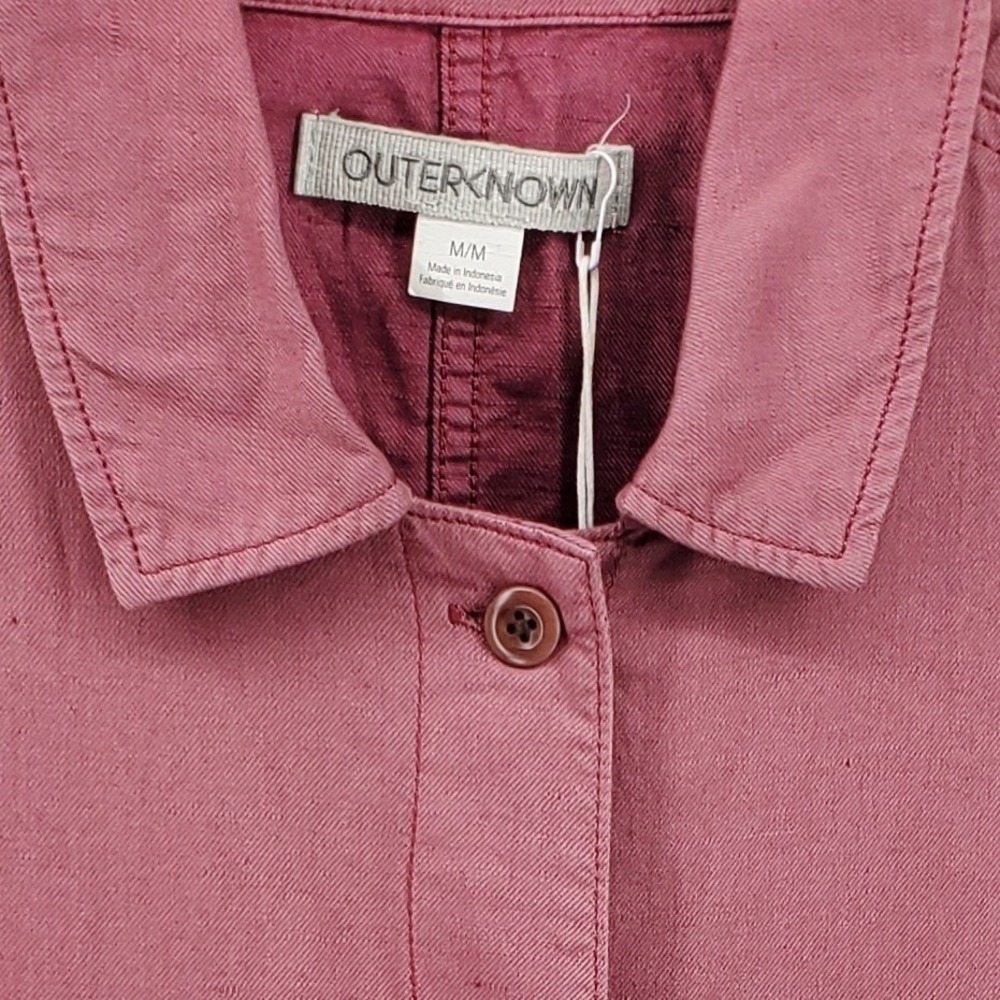Outerknown Women Medium SEA Jumpsuit Organic Cotton Linen Dusty Rose 2130119 - Picture 4 of 8